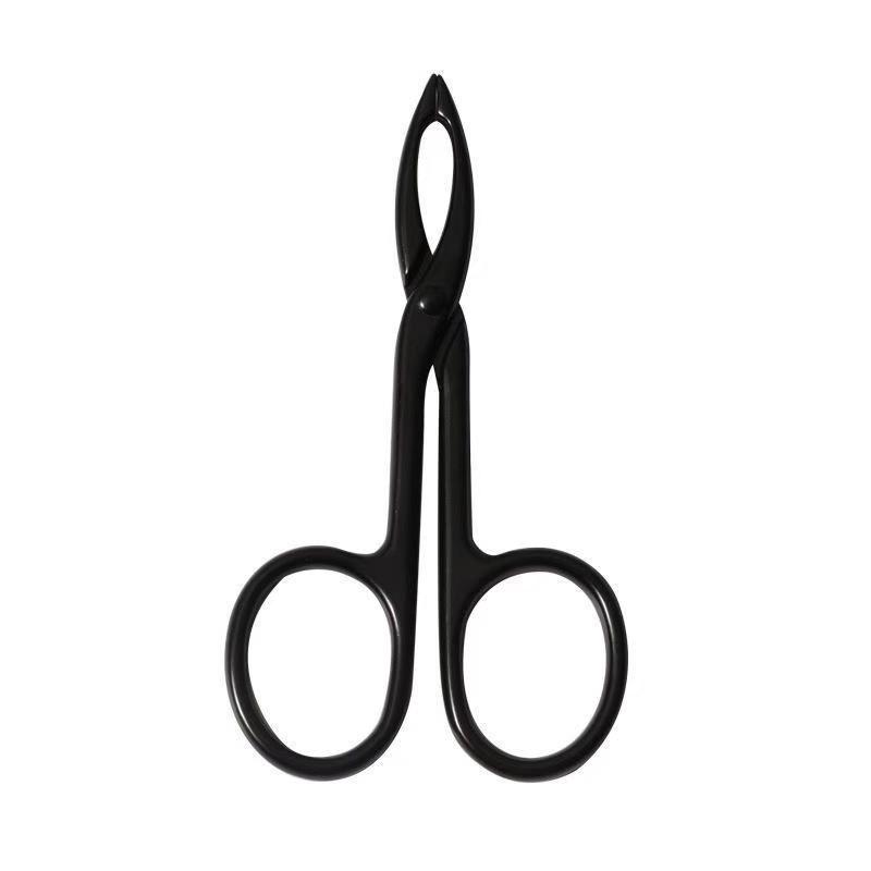 Men's Stainless Steel Tweezers: Straight & Curved Head for Beard and Eyebrow Plucking, Fine Hair Precision Clip, Available Now.