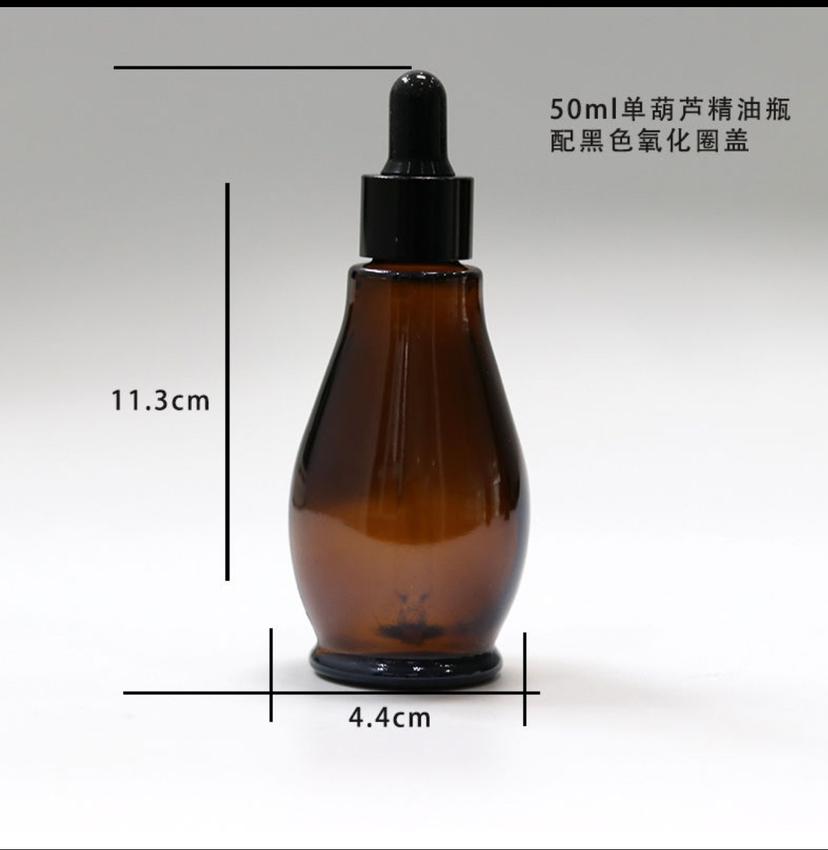 10-100ml Empty Dropper Bottle Amber Essential Oil Glass Aromatherapy Liquid Brown Drop For Massage Pipette Refillable Bottles
