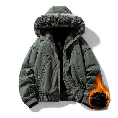 Winter Men Flecce Coat Hip-hop Casual Parka Coat Men Women Streetwear Male Cotton Coat Thick Plus Velvet Jacket