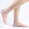 5 Pairs Fashion Transparent Socks Bow Floral Transparent Silk Socks Crystal Silk Socks for Women