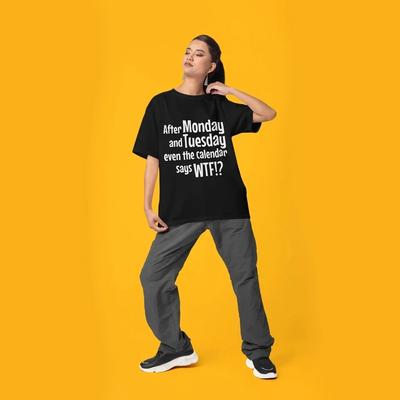 Classic Fit Humorous Tee for Men & Women | Funny Text Graphic Print Casual Tee