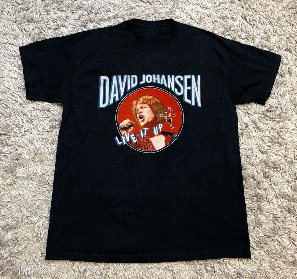 vintage DAVID JOHANSEN 1982 TOUR Black All Size Unisex T-Shirt AR967 XL