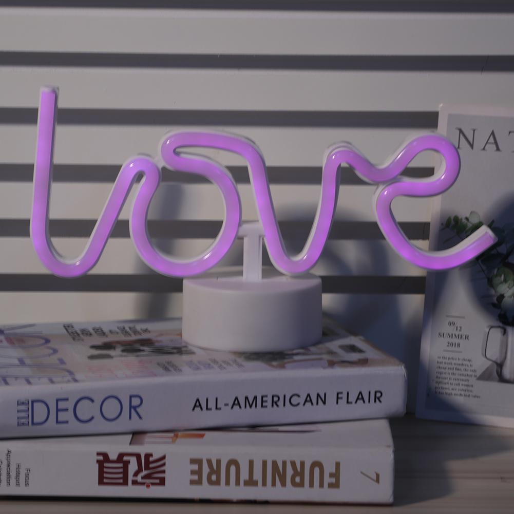 Innovative Unique Shape English Letter LED Light Home Bedroom Night Light Valentine S Day Gift