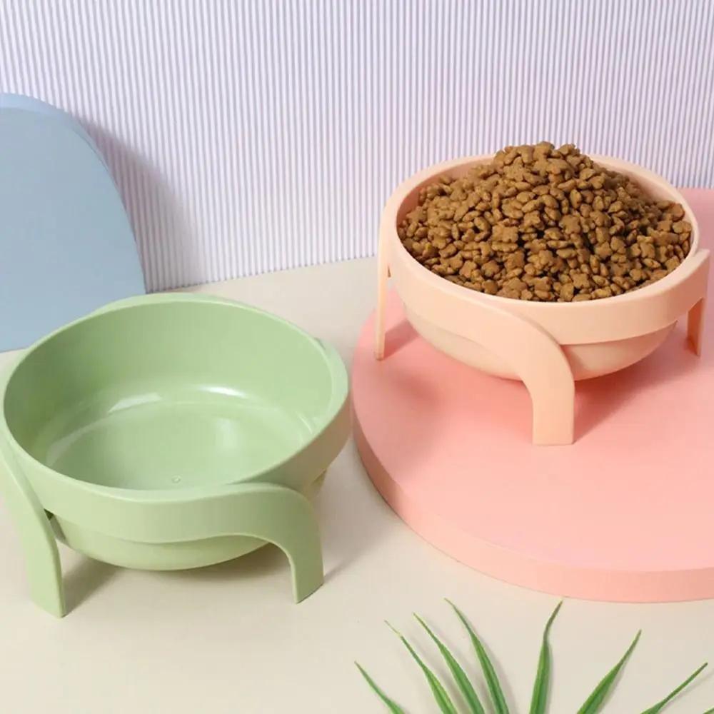 Colorful Raised Cat Bowls Large Capacity Neck Guard Cat Food Bowl Non-Slip Stable Pet Water Bowl for Puppy Cat
