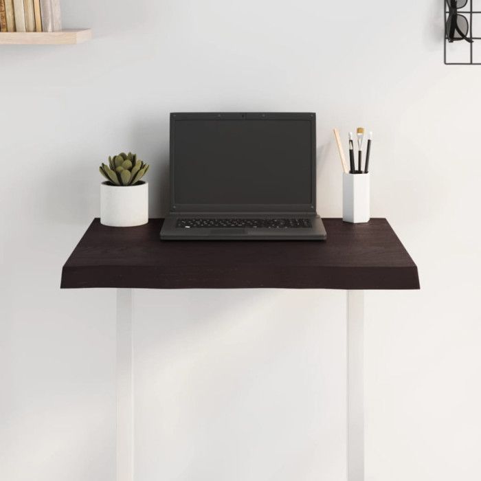 VidaXL Dessus de table bois chêne massif traité bordure assortie 363999
