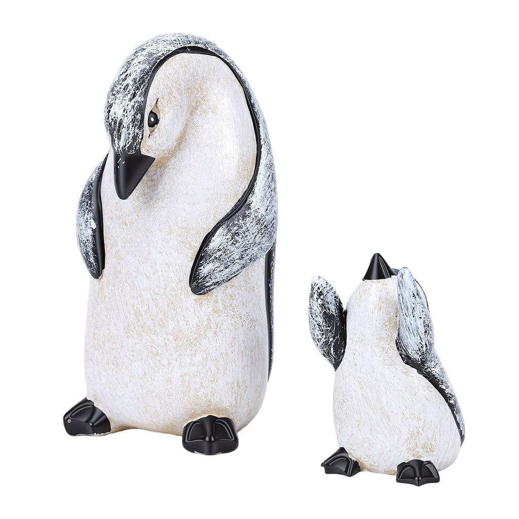 Penguin Figurine Resin Lightweight Cute Portable Penguin Statue Ornament for Home and Gardening