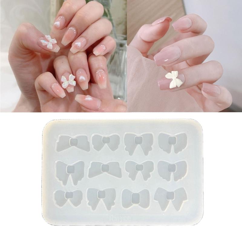 Epoxy Resin Molds Jewelry Accessory Cast Mould Bowknot Shape Keychain Mold