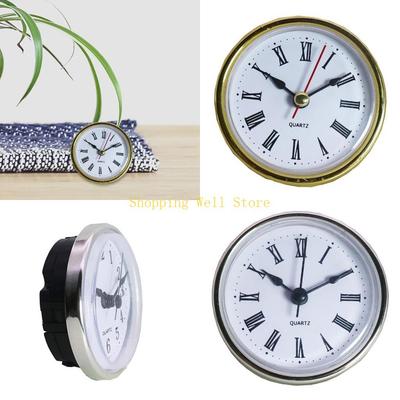 65mm Phnom Penh Iron Clock Furniture Clock Watch Head Lighting Clock Insert Gold Trim Roman White Face Numeral Decor