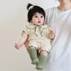 Baby Girl Summer Thin Stylish Short Sleeve Top And Shorts Two Piece Set Infant Clothes