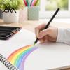 Buntstifte für Kleinkinder 12 Stück Regenbogenfarbene Stifte, mit schwarzem Holzschaft und langlebigen Malzubehör für Kinder, Bleistiftkern, Kunsttraining Skizzieren
