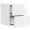 Wall Mounted Nightstand High Gloss White 34.5 x 33 x 40 cm