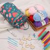 Crochet Hook Set Portable Yarn Crochet Kit Yarn Holder Crochet Hooks Knitting Needles Yarn Storage Organizer With Ergonomic