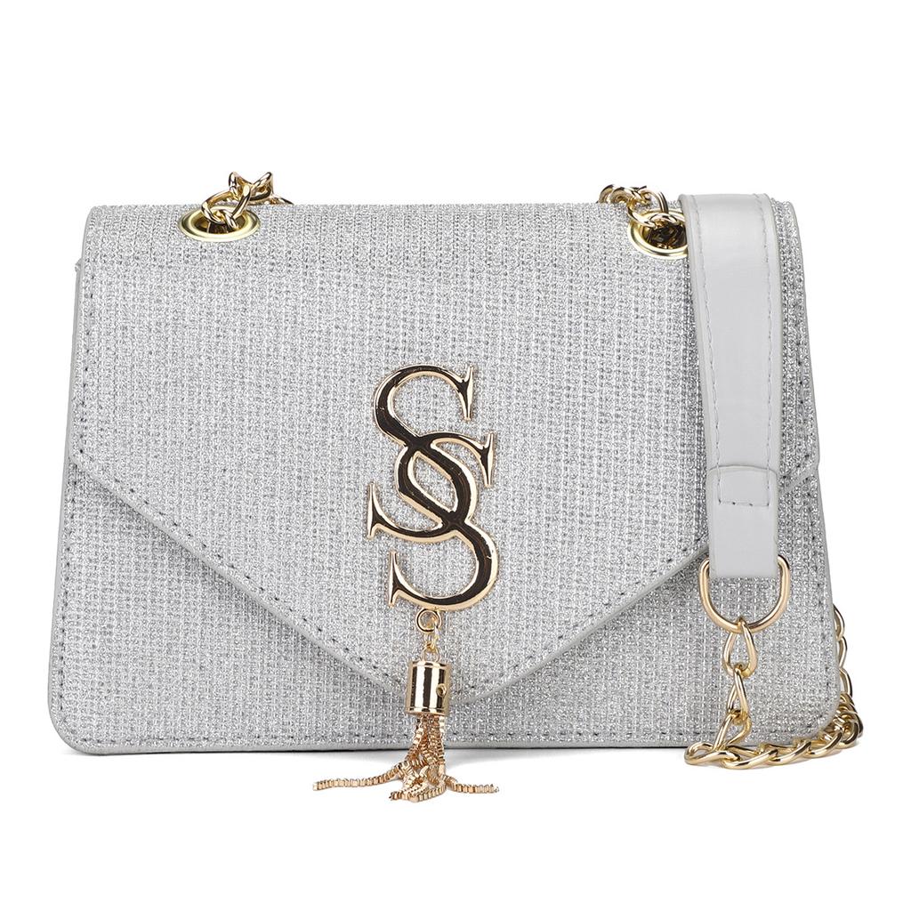 Leichter Luxus-Kettenbeutel Damen vielseitig Buchstabe Fransen Schultertasche Textur ausländischer Stil Koreanische Nische Trend Umhängetasche