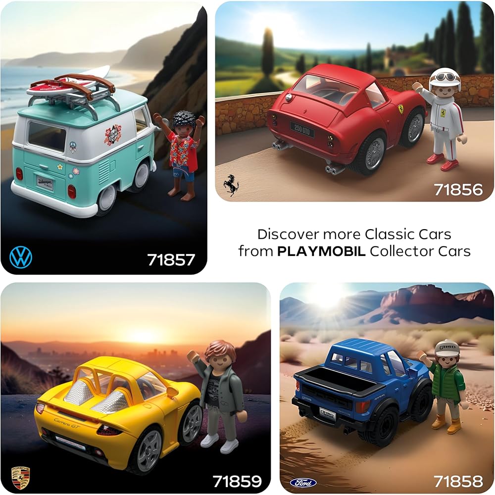 Playmobil Ferrari 250 GTO Toy Car Set with Detailed Design and Accessories
