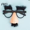 Thick Eyebrow Novelty Glasses Funny Big Nose with Eyebrows And Curly Beard Disguise Eyewear for Costume Parties Halloween Photo Booths Props