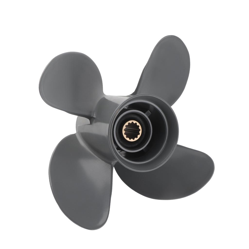 Außenborder-Propeller Hoher Schub 4 Blätter 13 Zähne Aluminiumlegierung Passend für 35-60 PS Motor