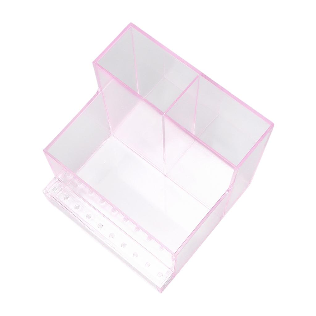 Nail Drill Machine Storage Box Acrylic Manicure Tool Storage Box Nail Art Storage Rack Pink