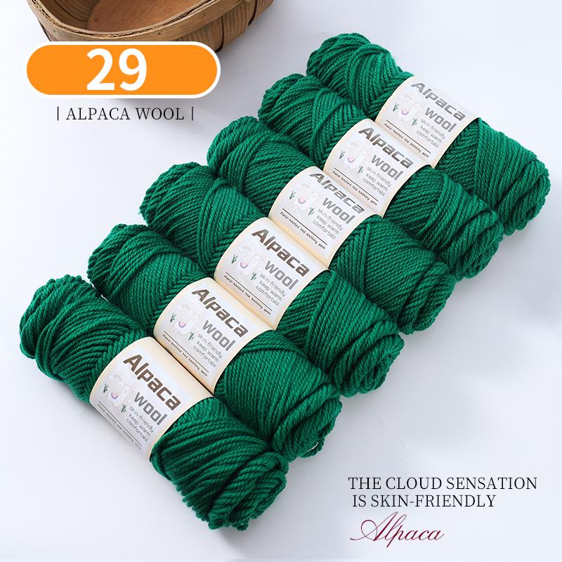Alpaca Wool Medium Thick Yarn Ball for Hand-Knitted Cardigans, DIY Scarves, and Sweaters