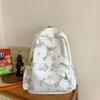 Female Print Schoolbag Student Tie-Dye Backpack Large Capacity Backpack for Junior High School