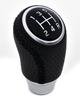 Jimny Sierra Manual Transmission Shift Knob In Piano Black with Perforated Black Leather and Euro Stitching JB64-74