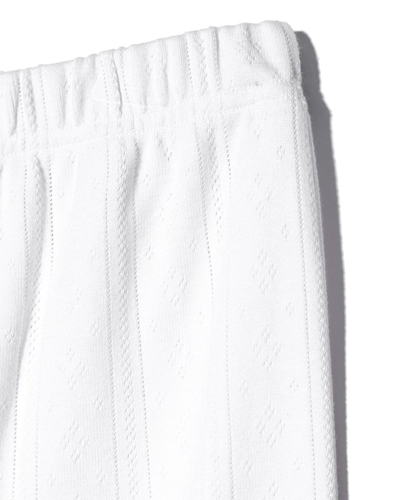 YOUHEE Eyelet Bootscut Pants White