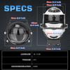 3.0 inch 300W Bi-LED 6PCS+3PCS Car Headlight Projector Lens for Hella 3R G5 30000LM High Low Beam Retrofit Halo Light 6000K