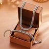 European Style Cross Ring Necklace and Bracelet Set: Unisex Simple Sweater Chain Accessories