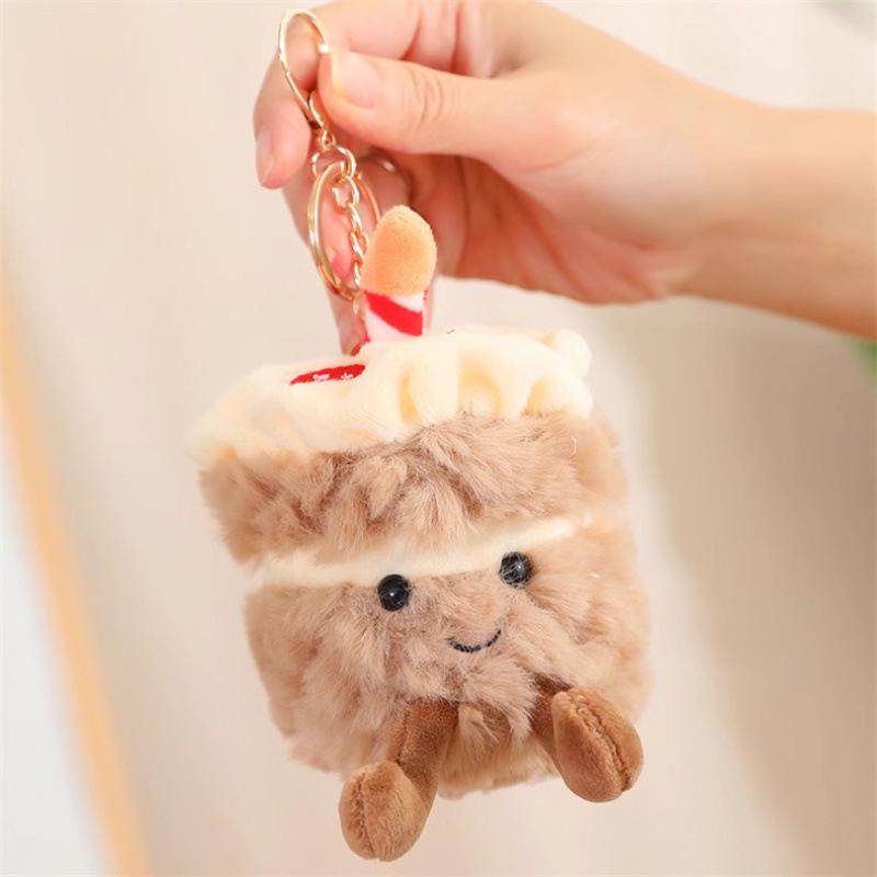 Bonsai Succulent Keychain Plush with Tulip Pendant - Cute and Fun Home Accessory
