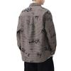 New Spring Japanese Retro Men's Loose Shirt Color Knitted Jacquard Casual American Shirt