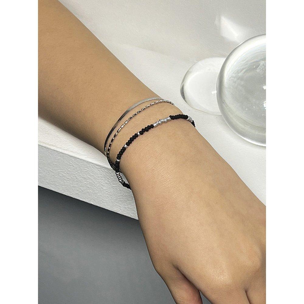 

[Set] Handmade Glass Beads & Vienna Snake Chain Bracelet M