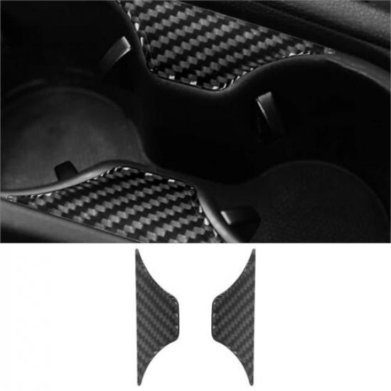 Carbon Fiber Interior Center Cupholder Accent Cover Trim For Hyundai Veloster