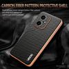 AZNS For Honor 400 5G (Global) Case Electroplating Carbon Fiber Texture PU + TPU Phone Cover
