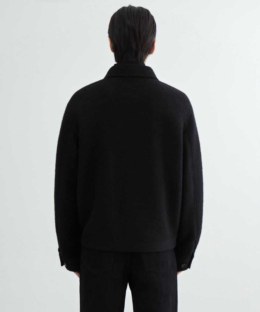 Musinsa Standard Wool Blend Jersey Oversized Out-Pocket Jacket [Black]