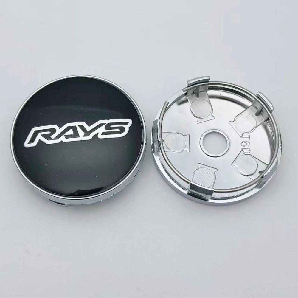 4pcs 60MM 56MM Car Wheel Center Caps With Rays Logo Emblem Badge Wheel Hub Hubcaps Auto Rim Centre Dust Cover Car Accessories