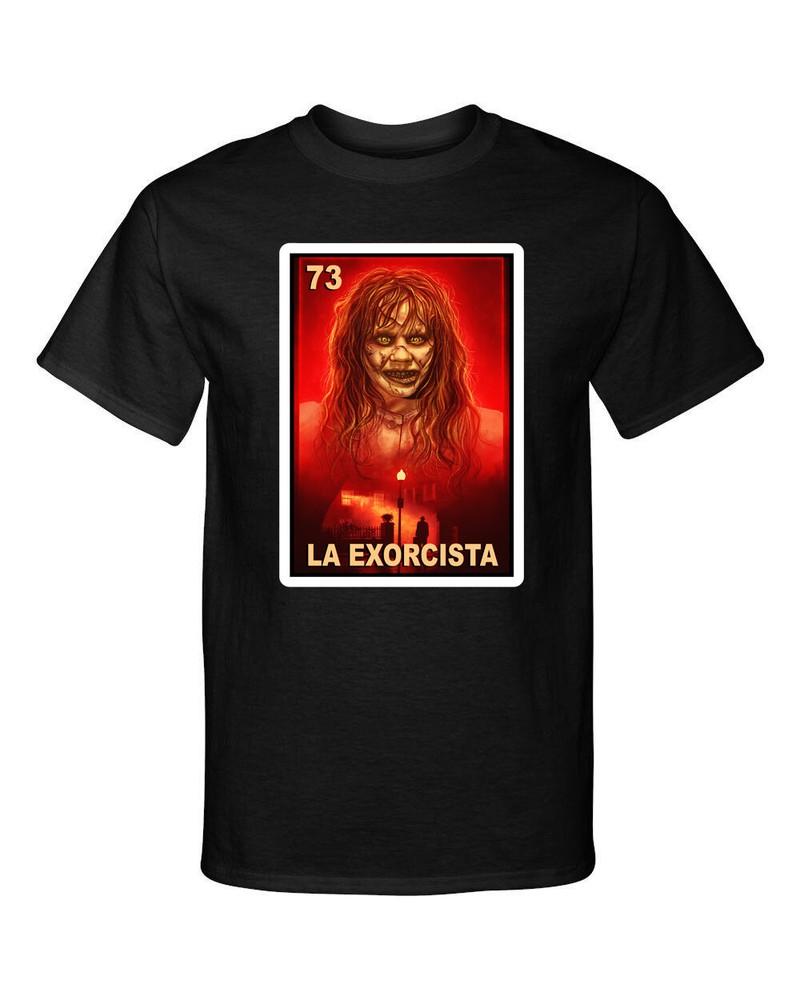 The Exorcist La Exorcista Loteria Mexican Bingo Tarot Card Halloween Tee Shirt S