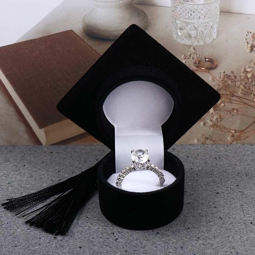 Schachteln Samt Mini Ringbox Schmuck Präsentationset Ohrringe Schmuckaufbewahrung Bachelorkappe Ringbox