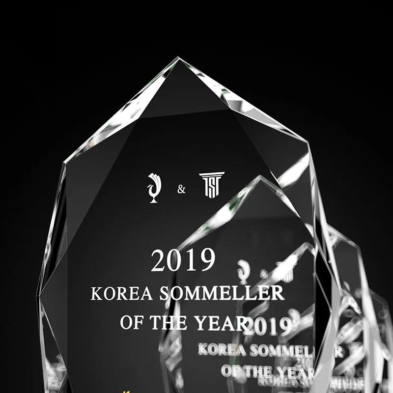 Customized Crystal Trophy, Annual Meeting Employee Annual Meeting Celebration Souvenir Excellent Award Decor High-end Medal, 1Pc