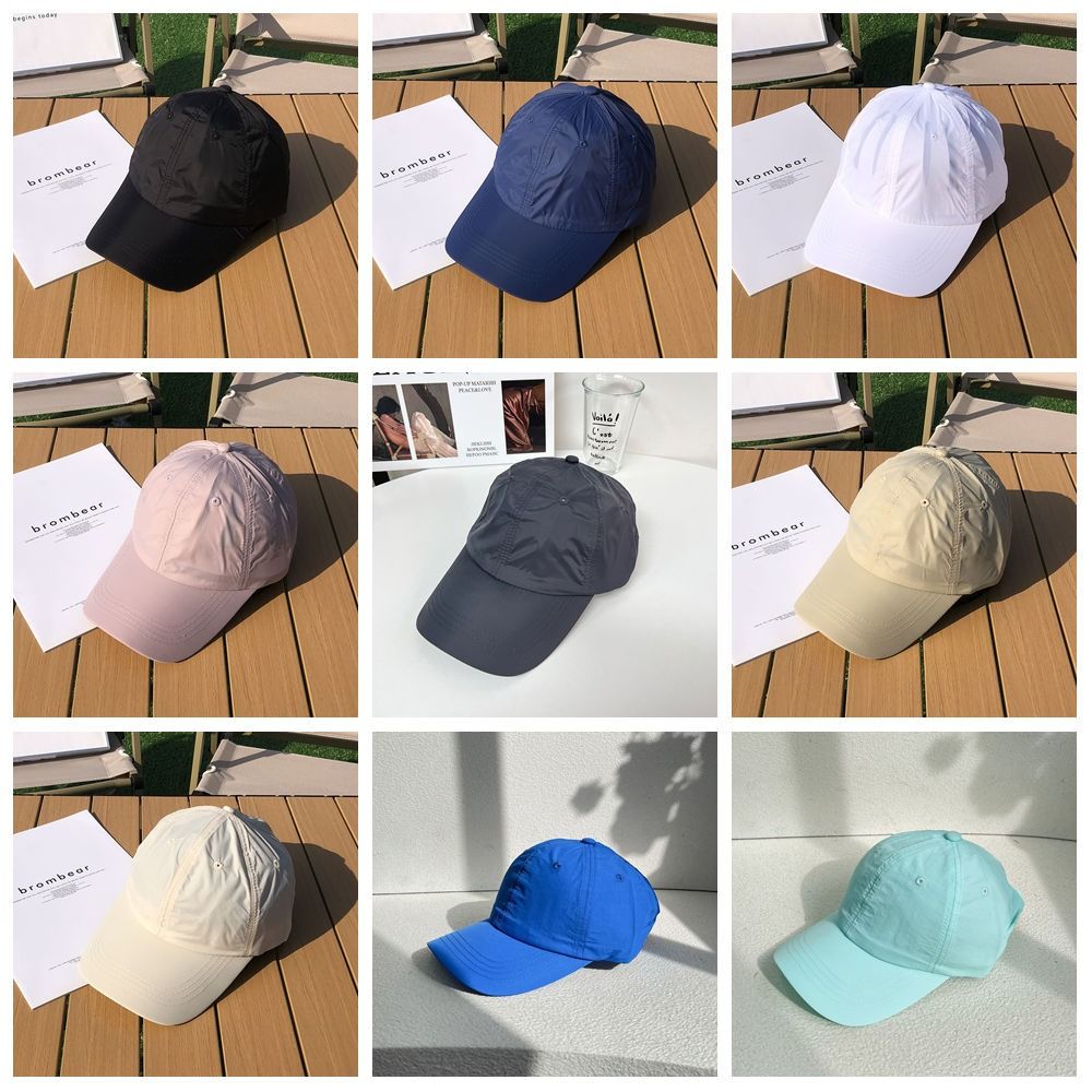 Solid Color Solid Color Sun Hat Korean Style Peaked Cap Quick-Drying Baseball Cap  Sports