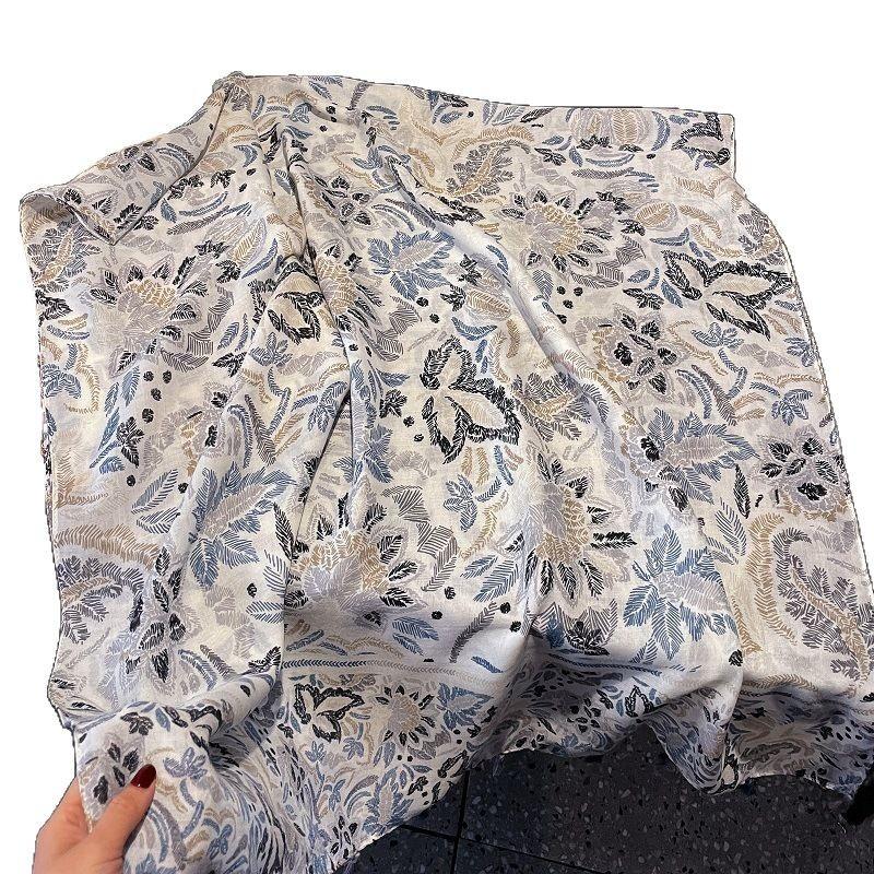Colorful Floral Scarf for Women In Spring and Summer Versatile Tulle Scarf Sunshade Cotton Linen Scarf Seaside Desert Sun Protection Shawl
