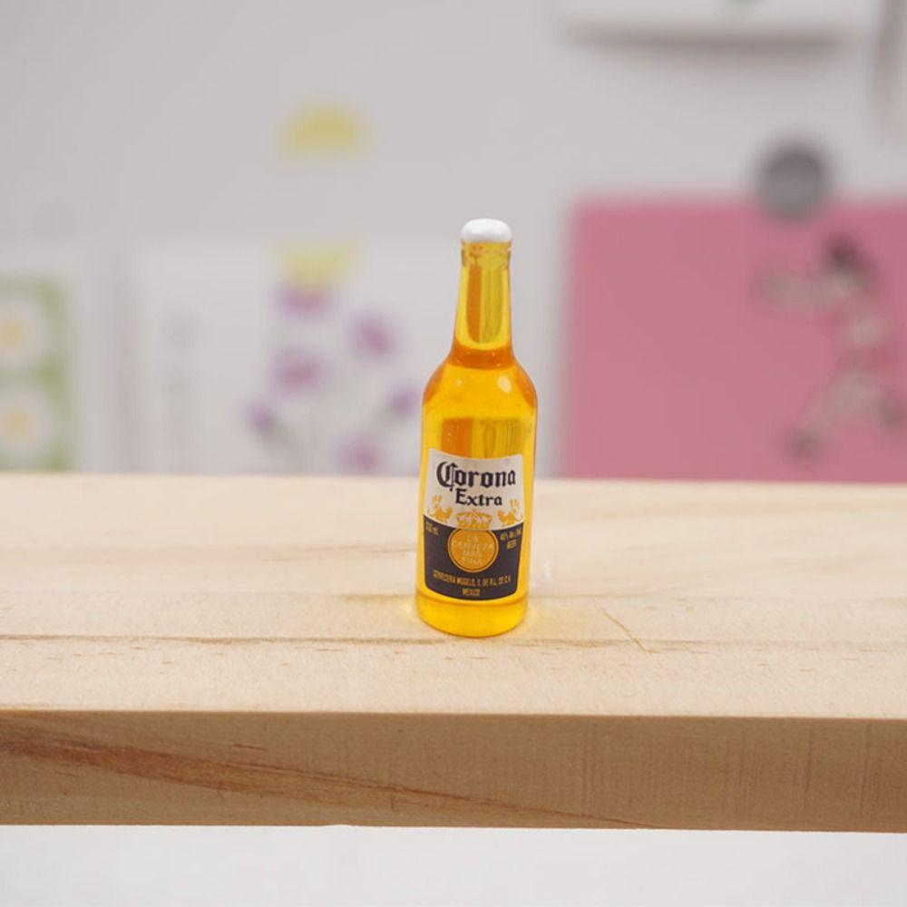 3pcs Simulation Miniature Beer Bottle Wine Mini Wine Bottle Wine Bottle Model Mini  Doll Accessories