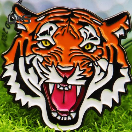 Tiger Golf Ball Marker with Hat Clip Magnetic Metal Golf Ball Marker Hat Clip Golfing Accessory for Men And Women
