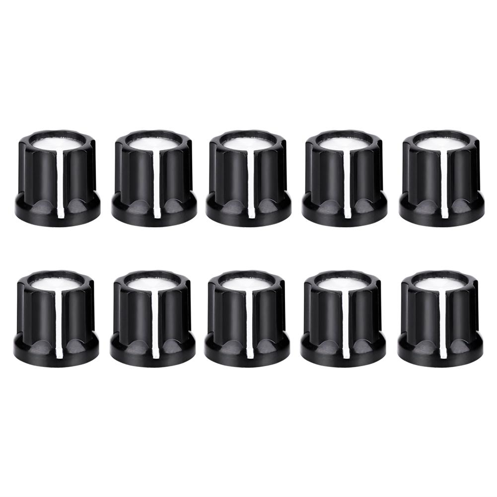 

10Pcs/Set D Type Shaft Hole Volume Control Potentiometer Knob Position Groove Parts For Guitar Bass Electric Guitar Accessories