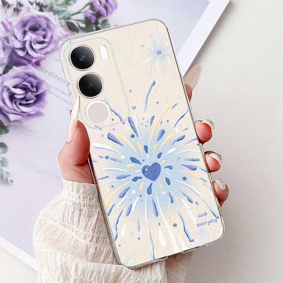For Vivo Y19S V2419 Elegant Floral Butterfly Painting Phone Case For Vivo Y19s Y 19S 4G Soft Silicone TPU Cases