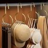 Luxury Metal Hat Organizer Hat Racks Open Hook Wardrobe Space Saving Design Hanger for Home Dormitory Hat Towel Tie Organization