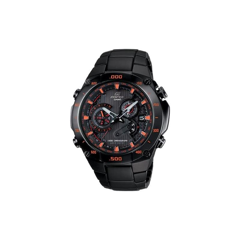 

Casio EDIFICE stainless steel case black strap 100 meters waterproof quartz movement men s watch quartz movement stainless steel strap EQW-M1100DC-1A1