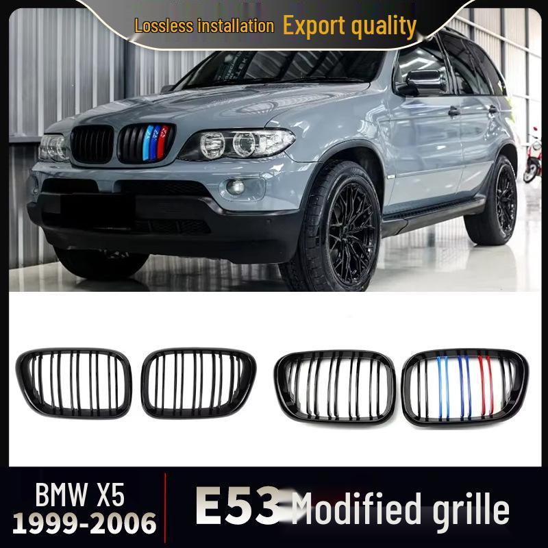 Compatible with 1999-2006 BMW X5 E53 Front Bumper Dual Kidney Vent Grille