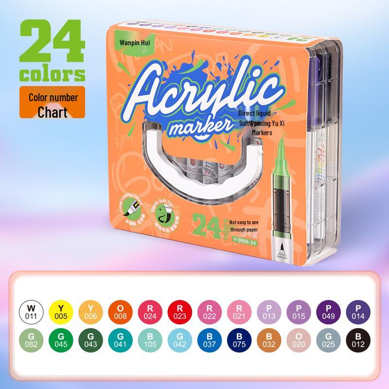 120-Color Student Liquid Ink Acrylic Markers Set - Soft Tip, Layered, Opaque, Waterproof, Graffiti & Watercolor