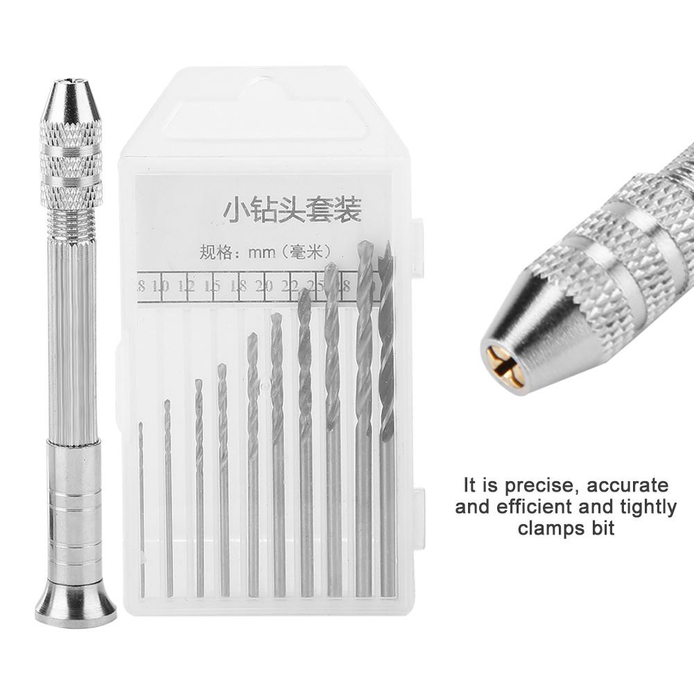Mini Hand Drill Set Rotary Drilling Portable DIY Steel Wood Drill Jewelry Engravings Tools