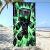 Pixel Block Pattern Microfiber Beach Towel 2D Flat Printed Sandproof Quick Dry Bath Towel For Gamer Gift Summer Pool Party Surf