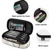 Pen Case 300D Polyester Large Capacity Zip Around Closure with Main Compartment Mesh Pocket and Pen Slots for Teens and Students